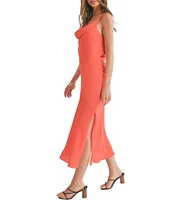 Sage The Label Cowl Neck Sleeveless Midi Dress