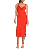 Sage The Label Cowl Neck Sleeveless Midi Dress