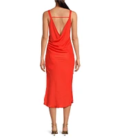 Sage The Label Cowl Neck Sleeveless Midi Dress