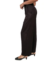 Sage The Label Culture Satin Wide Leg Pleated Pants