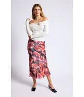 Sage The Label Independent Mermaid Abstract Floral Print Midi Skirt