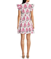 SAIL to SABLE x Amy Littleson McNitt The Vero Hibiscus Print Flare Tunic Dress