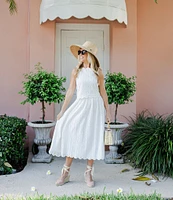 SAIL to SABLE x Palm Beach Lately 2 Piece Scallop Eyelet Midi Skirt Tank Set