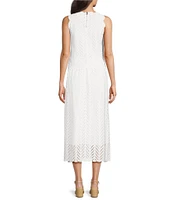 SAIL to SABLE x Palm Beach Lately 2 Piece Scallop Eyelet Midi Skirt Tank Set