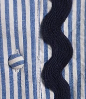 SAIL to SABLE x Style Charade Ella Stripe Print Point Collar Short Sleeve Dress