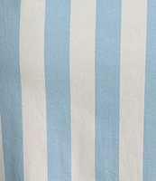 SAIL to SABLE x Style Charade Stripe Button Down Collar Short Sleeve Tie Front Dress