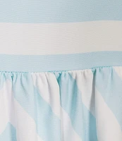 SAIL to SABLE x Style Charade Stripe Print Square Neck Tie Shoulder Sleeveless Maxi Dress