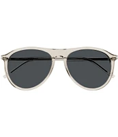 Saint Laurent Men's Classic 56mm Mirrored Aviator Sunglasses