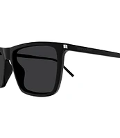 Saint Laurent Men's Classic 56mm Square Sunglasses