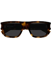 Saint Laurent Men's New Wave 55mm Havana Square Sunglasses