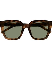 Saint Laurent Women's Monogram Hinge 51mm Havana Cat Eye Sunglasses