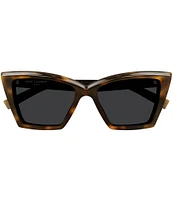 Saint Laurent Women's New Wave 54mm Tortoise Cat Eye Sunglasses