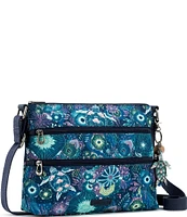 Sakroots Basic Zip Top Royal Blue Seascape Crossbody Bag