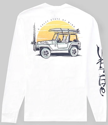 Salt Life 4 Wheel Fishin Long Sleeve Pocket Graphic T-Shirt