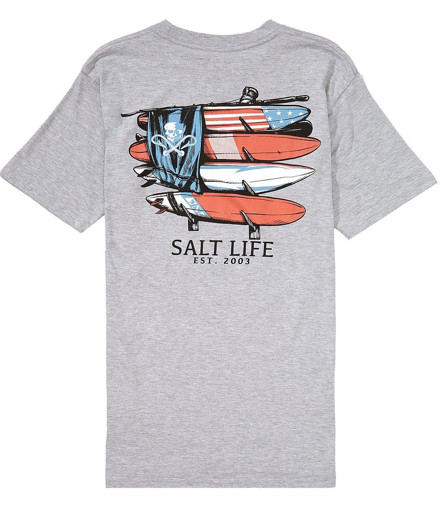 Salt Life American Quiver Short Sleeve Heathered T-Shirt