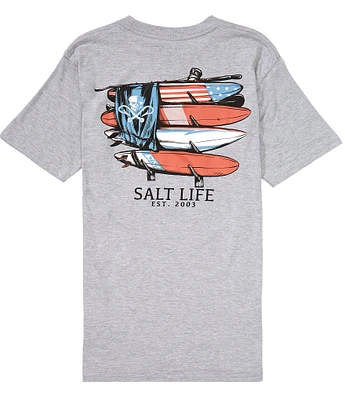 Salt Life American Quiver Short Sleeve Heathered T-Shirt