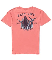 Salt Life Any Tail Any Water Short Sleeve Graphic Pocket T-Shirt