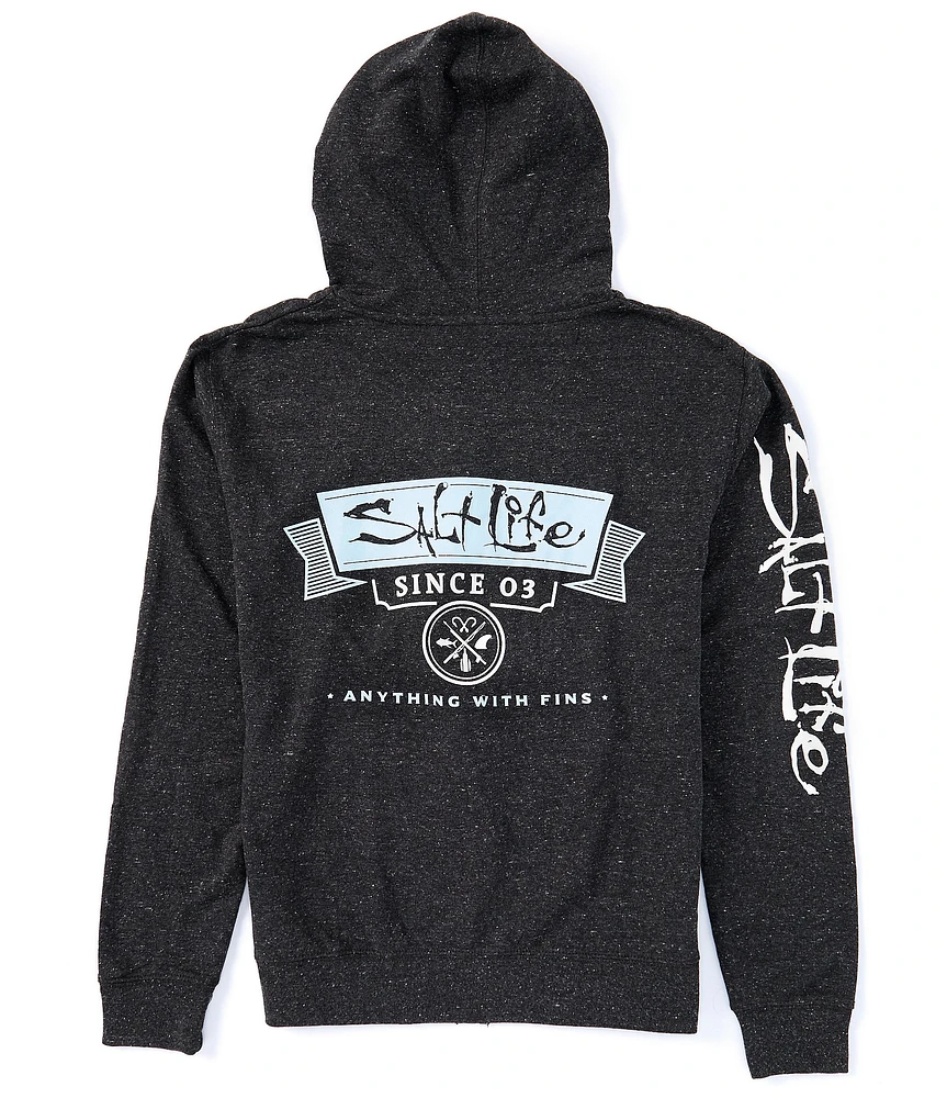 Salt Life Anything With Fins Graphic Zip Hoodie