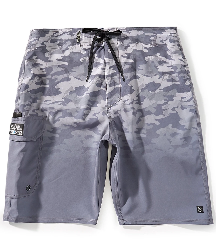 Salt Life Aqua Ambush 7#double; Inseam Board Shorts