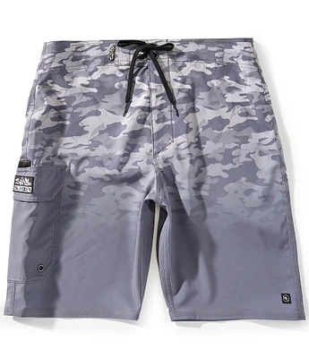 Salt Life Aqua Ambush 7#double; Inseam Board Shorts