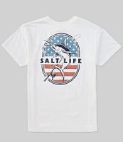 Salt Life Big Boys 8-20 Short Sleeve Salt N Proud Youth Graphic T-Shirt