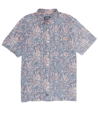 Salt Life Coral Life Aquatic Print Woven Shirt