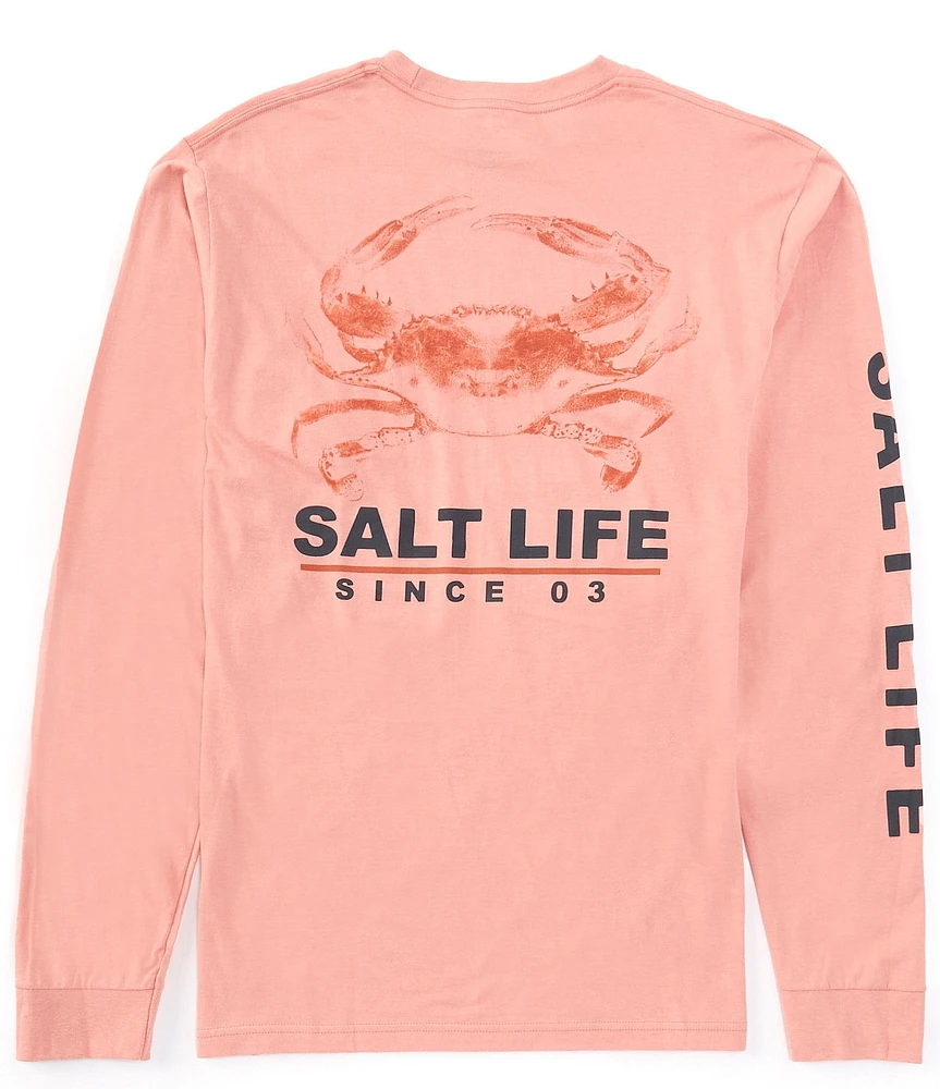 Salt Life Crab Life Long Sleeve Graphic T-Shirt