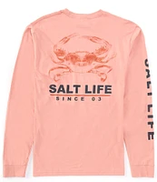 Salt Life Crab Life Long Sleeve Graphic T-Shirt