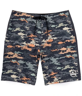 Salt Life Digital Escape Camouflage Printed 20#double; Outseam Board Shorts