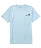 Salt Life Hook Line And Sinker Fade Short Sleeve Pocket T-Shirt