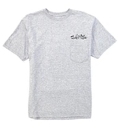 Salt Life Hook Line And Sinker Fade Short Sleeve Pocket T-Shirt