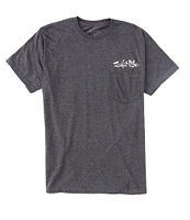 Salt Life Hook Line And Sinker Fade Short Sleeve Pocket T-Shirt