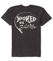 Salt Life Hooked On Short Sleeve Heathered Graphic T-Shirt