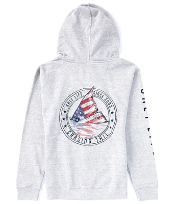 Salt Life Redfish Stars Stripes Zip Graphic Hoodie