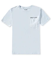 Salt Life Short Sleeve Salty Honor Bones Americana Heathered Graphic T-Shirt