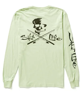 Salt Life Skull And Poles Long Sleeve Graphic T-Shirt