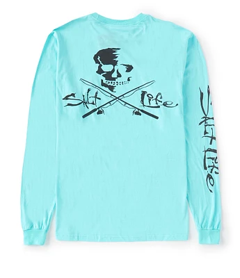 Salt Life Skull And Poles Long Sleeve Graphic T-Shirt