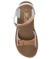 Saltwater Sandals by Hoy Girls' Sun-San Surfer Water Friendly Leather Sandals (Toddler)