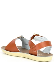 Saltwater Sandals by Hoy Girls' Surfer Water Friendly Leather Alternative Closure Sandals (Youth)