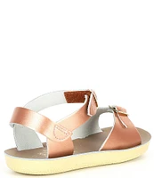 Saltwater Sandals by Hoy Girls' Surfer Water Friendly Leather Alternative Closure Sandals (Youth)