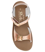 Saltwater Sandals by Hoy Girls' Surfer Water Friendly Leather Alternative Closure Sandals (Youth)