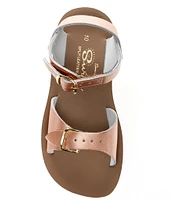 Saltwater Sandals by Hoy Girls' Surfer Water Friendly Leather Alternative Closure Sandals (Toddler)