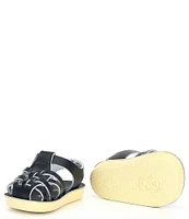 Saltwater Sandals by Hoy Kids' Sailor Water Friendly Leather Fisherman Sandal Crib Shoes (Infant)