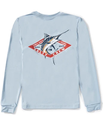 Salty Crew Big Boys 8-20 Long Sleeve Marlin UPF Sun Shirt
