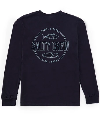 Salty Crew Big Boys 8-20 Outlined Long Sleeve Graphic T-Shirt