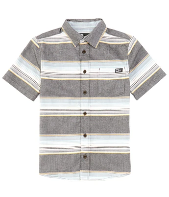 Salty Crew Big Boys 8-20 Short Sleeve Woven Dyed Stripe Shirt