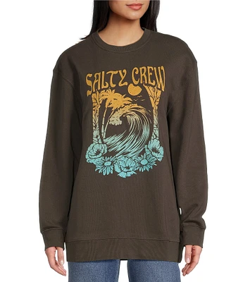 Salty Crew Big Wave Graphic Fleece Sweatshirt