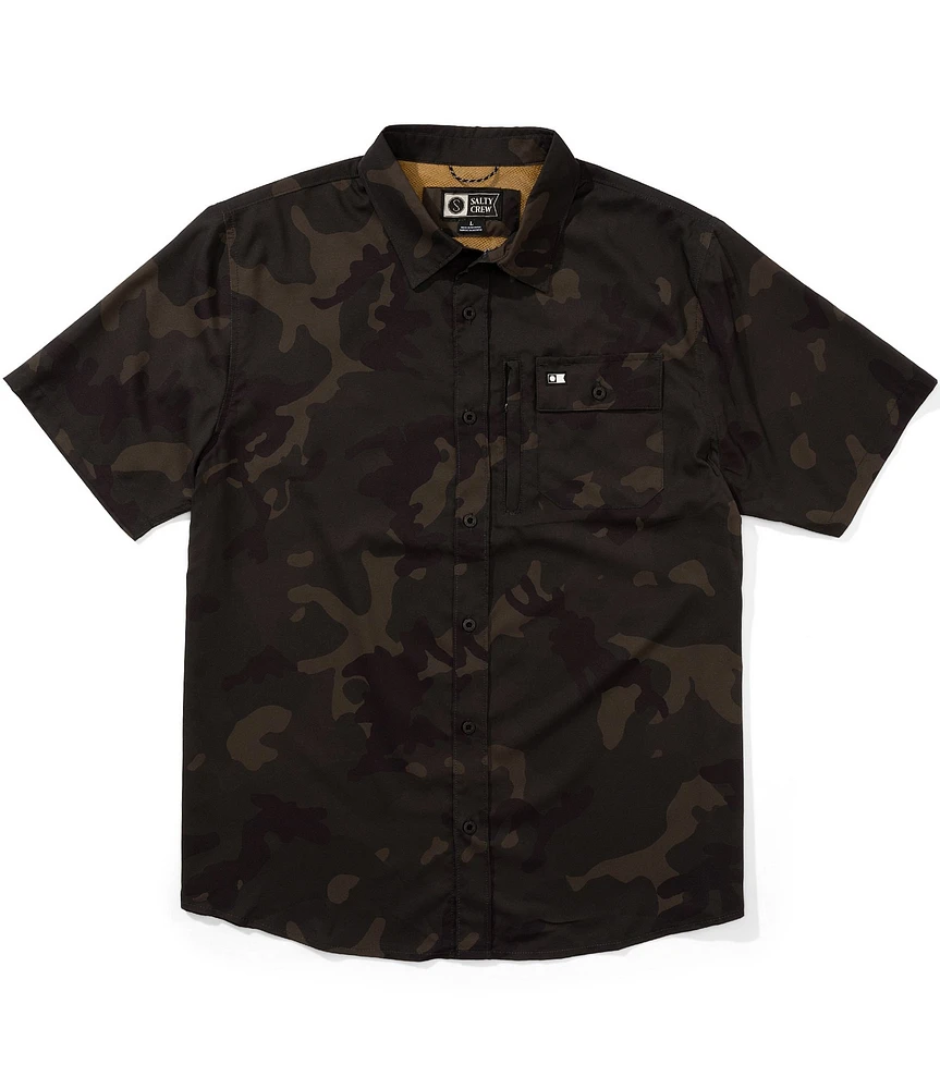 Salty Crew Flagship Short Sleeve Printed Technical Woven Shirt
