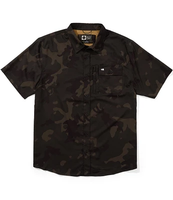 Salty Crew Flagship Short Sleeve Printed Technical Woven Shirt