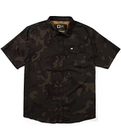 Salty Crew Flagship Short Sleeve Printed Technical Woven Shirt